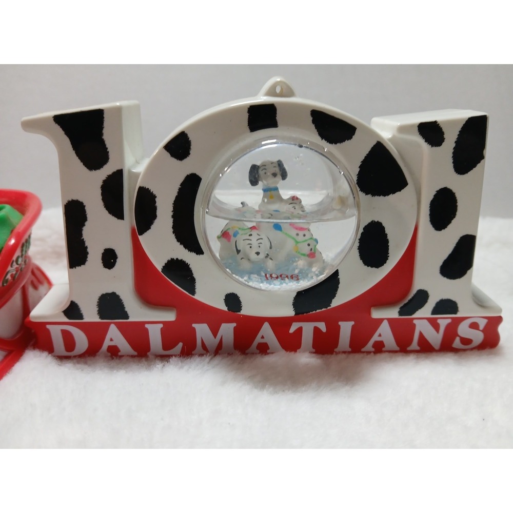 2 Mcdonald's 101 Dalmatian Christmas Snow Globe Ornaments From The '90s - Picture 4 of 9